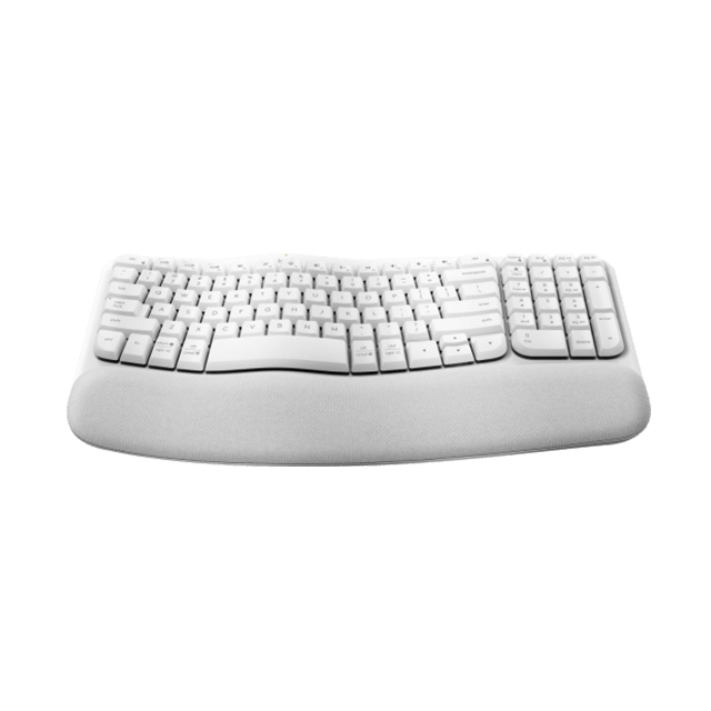 Teclado Logitech Wave Keys | Blanco | Ergonómico | Inalámbrico | Español | Reposa Muñecas - 920-012279