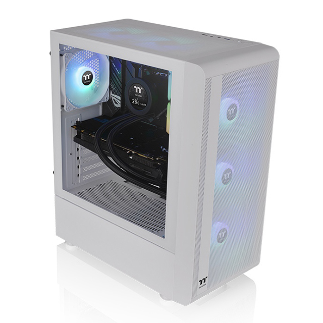 Gabinete Thermaltake S200 TG ARGB Snow, ATX, Mid-Tower, Cristal Templado, 3 Ventiladores ARGB - CA-1X2-00M6WN-00