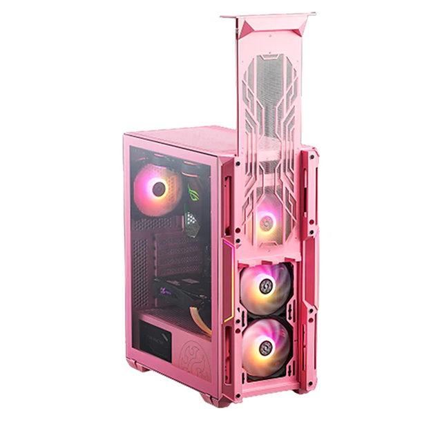 Gabinete XPG Starker Air RGB | Rosa | ATX | 2 Ventiladores | Cristal Templado - STARKERAIR-PKCUS