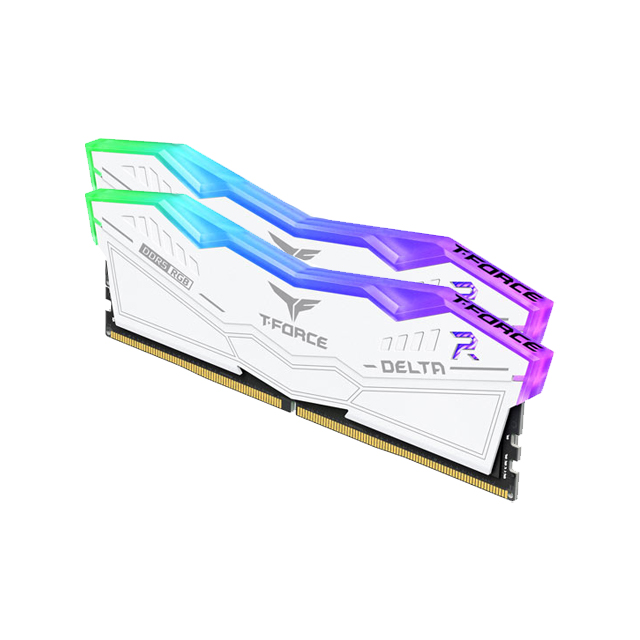 Memoria RAM Teamgroup T-Force Delta RGB DDR5 32GB 2x16GB, 6200Mhz Blancas -FF4D532G6200HC38ADC01 