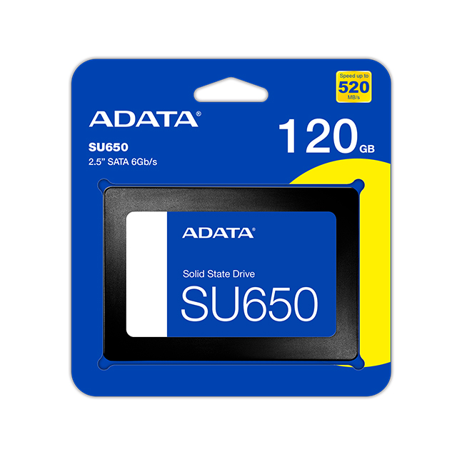 Unidad de Estado Solido Adata SU650, 120GB , 2.5", 450/520 MB/s - ASU650SS-120GT-R