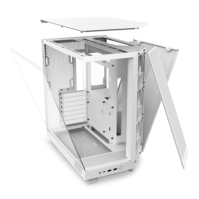 Gabinete NZXT H6 Flow Blanco, ATX, Cristal Templado, 3 Ventiladores sin RGB - CC-H61FW-01