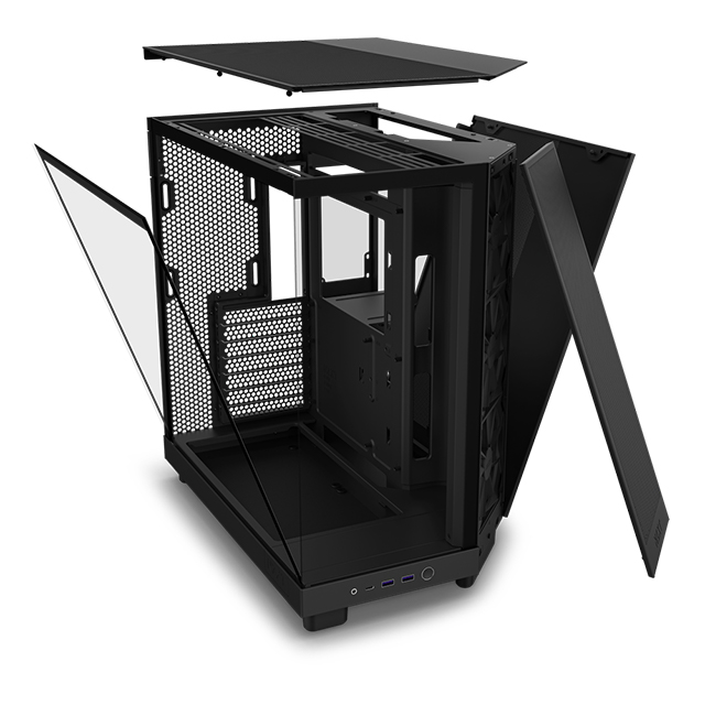 Gabinete NZXT H6 Flow Negro, ATX, Cristal Templado, 3 Ventiladores sin RGB - CC-H61FB-01