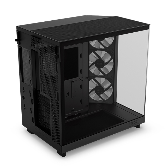 Gabinete NZXT H6 Flow RGB Negro, ATX, Cristal Templado, 3 Ventiladores RGB - CC-H61FB-R1