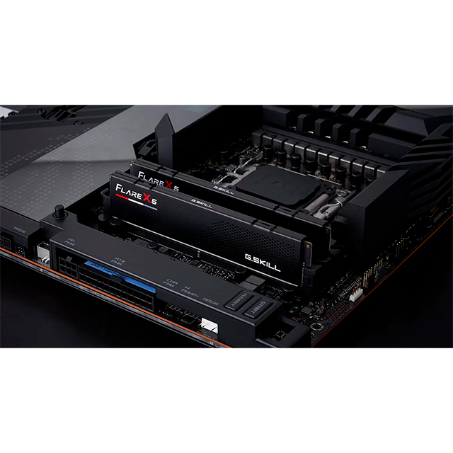 Memoria RAM G.SKILL Flare X5 DDR5 64GB (2x32GB) 6000MHz CL30, AMD EXPO, U-DIMM, Negro, 4518 - F5-6000J3040G32GX2-FX5