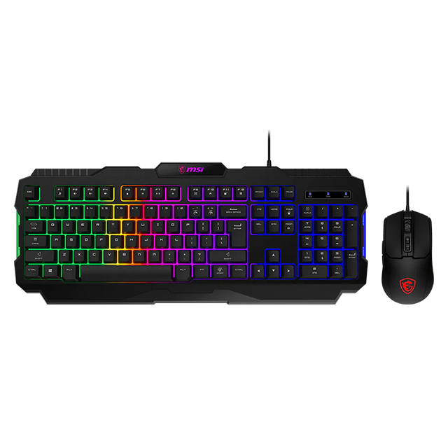 Combo de Teclado y Mouse MSI Forge GK100 Combo LS, RGB, USB 2.0, Español – FORGE GK100 COMBO LS