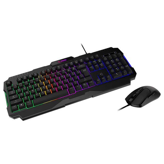 Combo de Teclado y Mouse MSI Forge GK100 Combo LS, RGB, USB 2.0, Español – FORGE GK100 COMBO LS