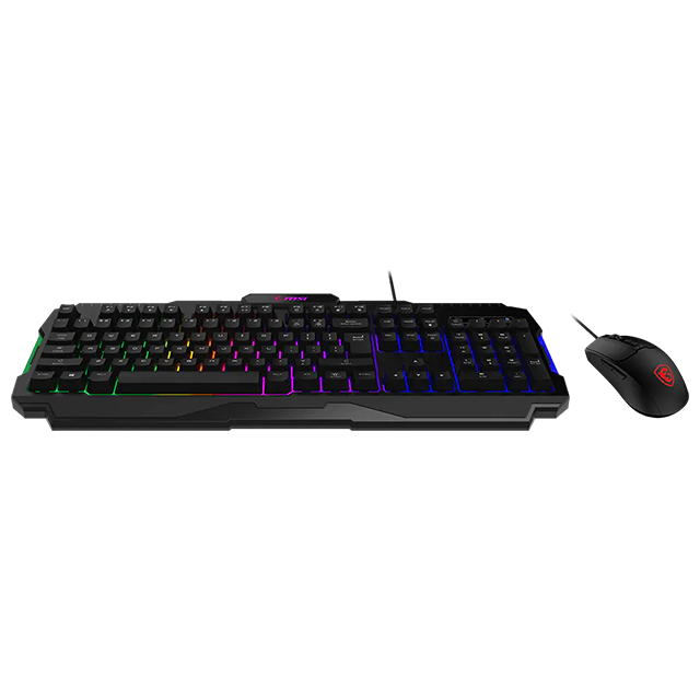 Combo de Teclado y Mouse MSI Forge GK100 Combo LS, RGB, USB 2.0, Español – FORGE GK100 COMBO LS
