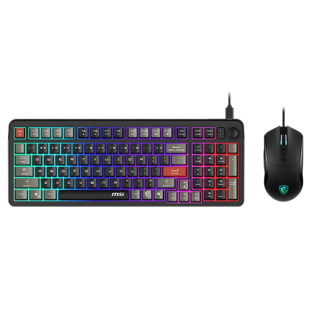 Combo Teclado y Mouse Gamer MSI FORGE GK110 COMBO US, Alámbrico USB 2.0, Teclado RGB de Membrana, Mouse 12,800 DPI, 7 Botones, Inglés – FORGE GK110 COMBO US