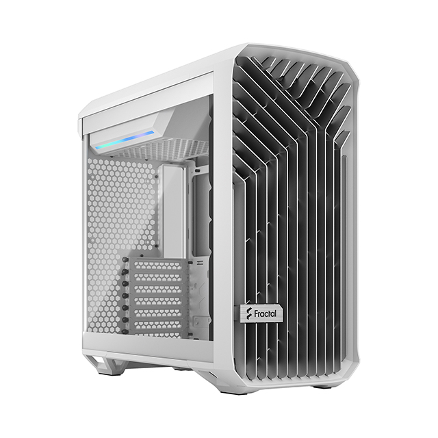 Gabinete Fractal Design Torrent Compact White, TG Clear Tint, Formato ATX, Panel de Vidrio Templado, incluye 2 ventiladores de 180mm, Soporta E-ATX, FD-C-TOR1C-03