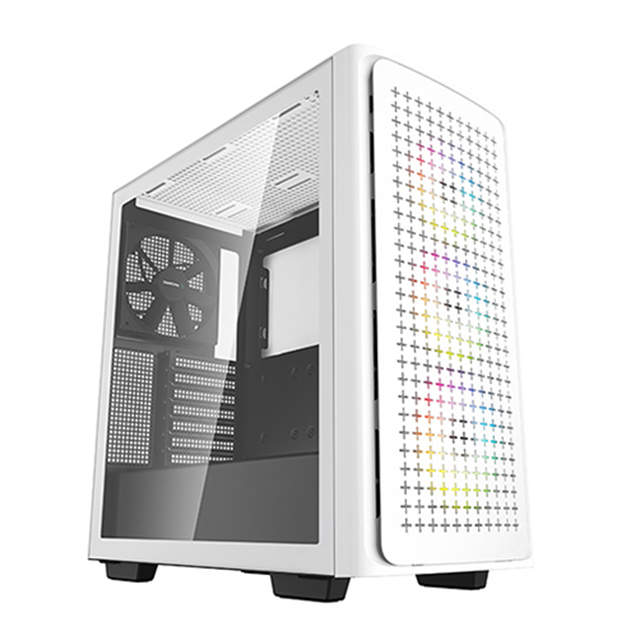 Gabinete DeepCool CK560 White, Midtower, Cristal Templado, Incluye 3 ventiladores ARGB, Mini-ITX / Micro-ATX / ATX / E-ATX, R-CK560-WHAAE4-G-1