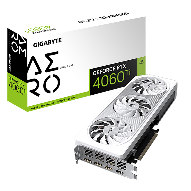 Tarjeta de video Nvidia Gigabyte GeForce RTX 4060 TI AERO OC 8G, DLSS 3, RAY TRACING, REFLEX, STUDIO, GDDR6, WINDFORCE, GV-N406TAERO OC-8GD