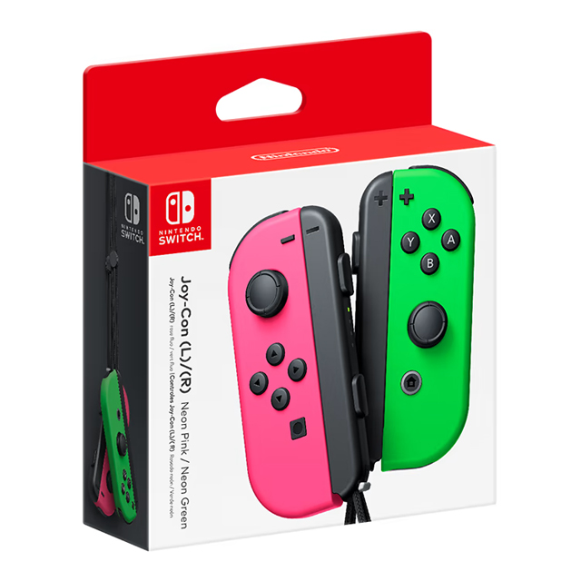 Controles Joy-Con Izquierdo y Derecho para Nintendo Switch, color Rosa/Verde Neón - Standard Edition - HACAJAHAA