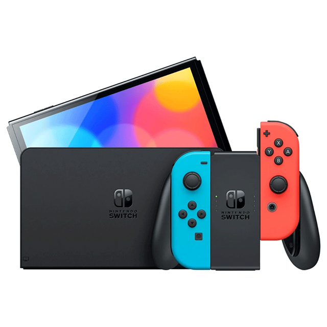Consola Nintendo Switch OLED 64GB Standard Edition | Color Azul Neon y Rojo Neon - HEGSKABAA