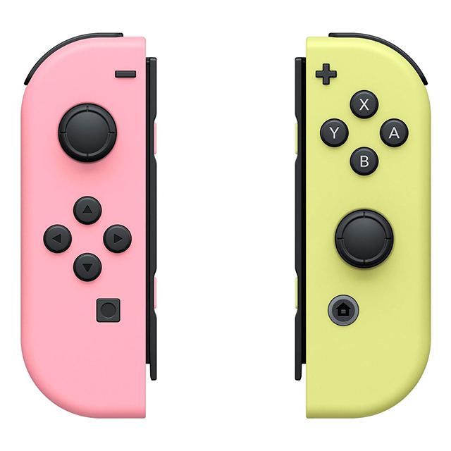 Controles Joy-Con Izquierdo y Derecho para Nintendo Switch, Color Rosa Pastel/Amarillo Pastel- Standard Edition - HACAJAVAF