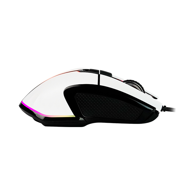Mouse GameFactor MOG602-WH | Blanco | Alámbrico | RGB | 19,000 DPI | PIXART 3370 | 8 Botones - MOG602-WH