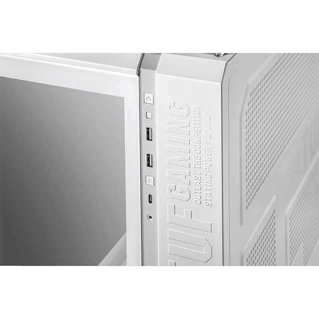 Gabinete Asus TUF Gaming GT502 White | ATX, Micro-ATX, Mini-ITX | Doble Cámara | Vista Panorámica | Panel frontal con USB tipo C de alta velocidad | Tooless | GT502/WHT/TG