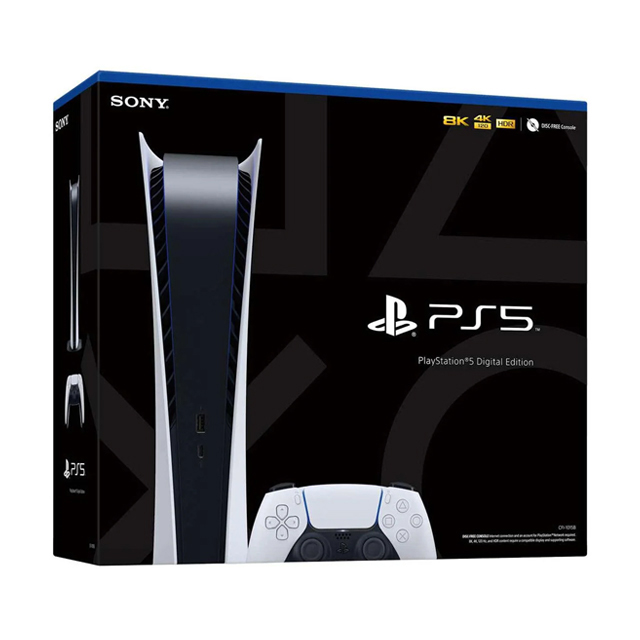 Consola Sony PlayStation 5 Digital Edition Slim, SSD 825 GB, 4K, Wi-Fi 6, Blanco