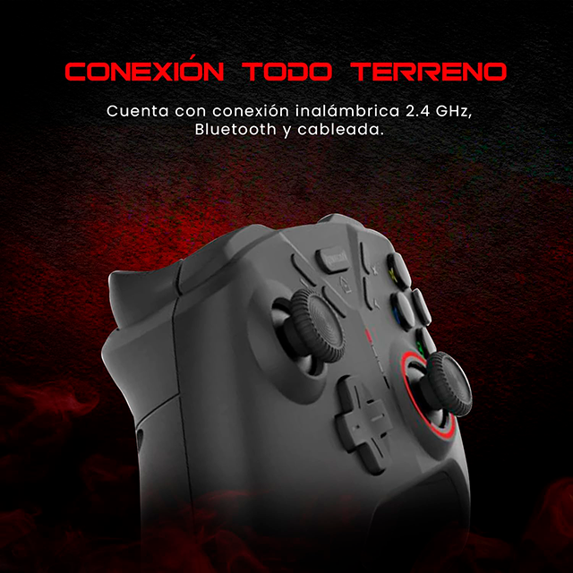 Control Inalámbrico Redragon Forge G711, PC / PS4 / PS3 / Nintendo Switch / Android / iOS, Bluetooth, 2.4 GHz, Vibración, Soporte para Celular – G711