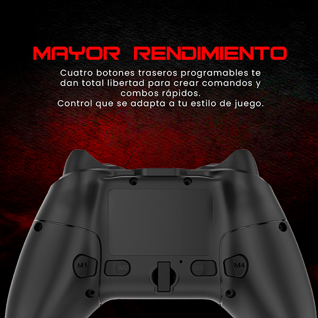 Control Inalámbrico Redragon Forge G711, PC / PS4 / PS3 / Nintendo Switch / Android / iOS, Bluetooth, 2.4 GHz, Vibración, Soporte para Celular – G711