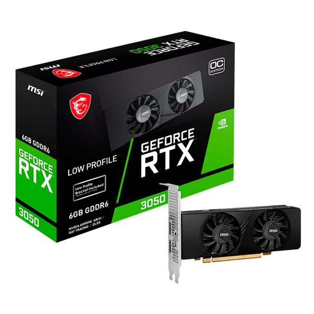 Tarjeta de video MSI NVIDIA GeForce RTX 3050 LP, 6GB GDDR6, PCIe 4.0