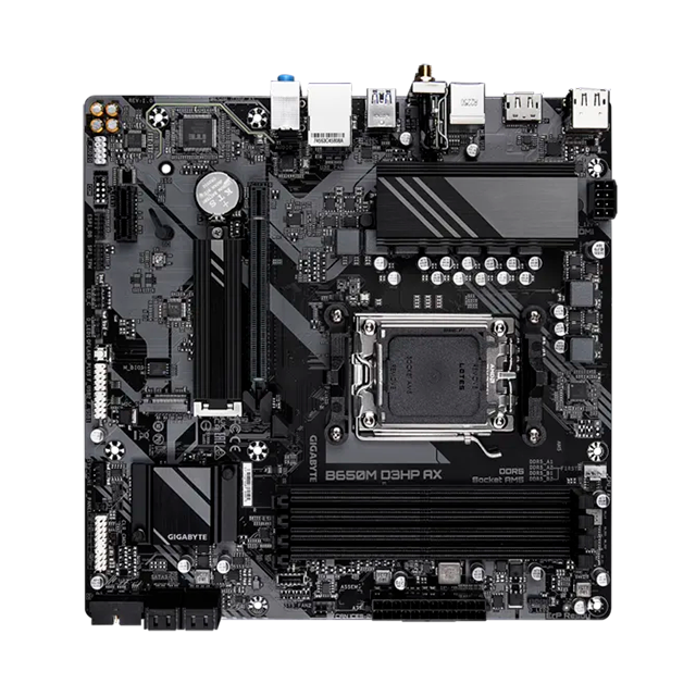 Tarjeta Madre Gigabyte B650M D3HP AX, AM5, DDR5, M.2, Wi-Fi 6E, PCIe 4.0, Micro ATX – B650M D3HP AX
