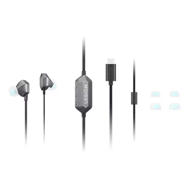 Audífonos Lenovo Legion E510, 7.1 Surround, Intrauditivos, Gaming, Alámbricos USB-C, Color Gris – GXD1N40797
