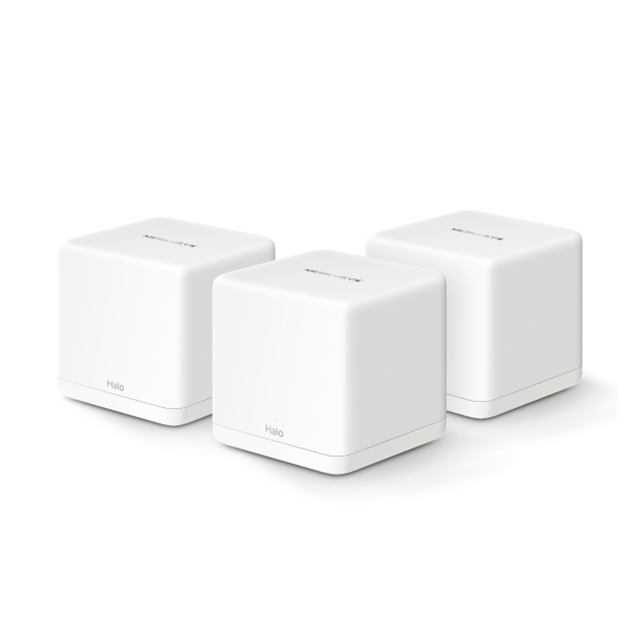 Sistema Wi-Fi Mesh Mercusys Halo H60X (Wi-Fi 6 AX1500, Doble Banda, 3 Unidades, Cobertura para todo el Hogar