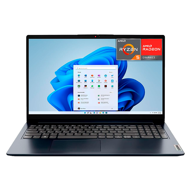 Laptop Lenovo IdeaPad 1 15AMN7, 15.6", Full HD, Ryzen 5 7520U, 16GB RAM, 256GB SSD, Windows 11 – 82VG