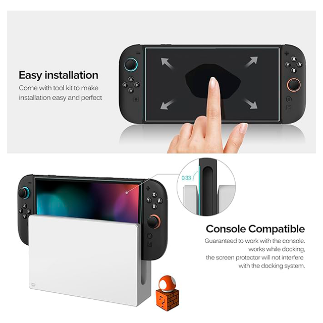 Protector de pantalla ivoler para Nintendo Switch 2, 7.9 pulgadas, vidrio templado 9H, paquete de 4 piezas