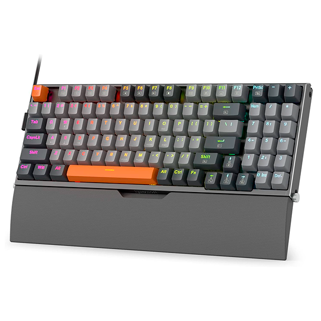 Teclado Mecánico Gamer Redragon OLAF K648 90% , Alámbrico USB-C, Hot-Swap, Marco de Aluminio, RGB – K648GG-RGB RED