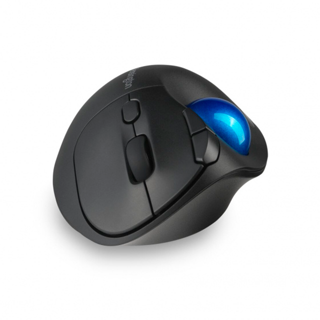 Trackball Inalámbrico Kensington Pro Fit Ergo TB450, Bluetooth LE, 2.4 GHz, 400–1600 DPI, 7 Botones, Diseño Ergonómico 45°, Negro – K72194WW