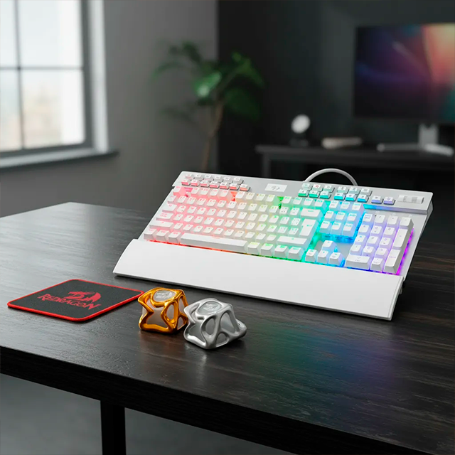 Keycap Redragon para una tecla, transparente con dorado