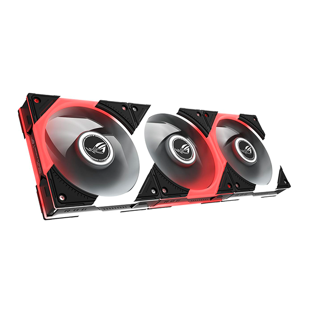 Kit de 3 Ventiladores ASUS ROG Eurux GR120, 120 mm, ARGB, 2600 RPM, 85 CFM, 4.5 mmH₂O, Aura Sync, Negro/Blanco – 90DA00J0-B08020