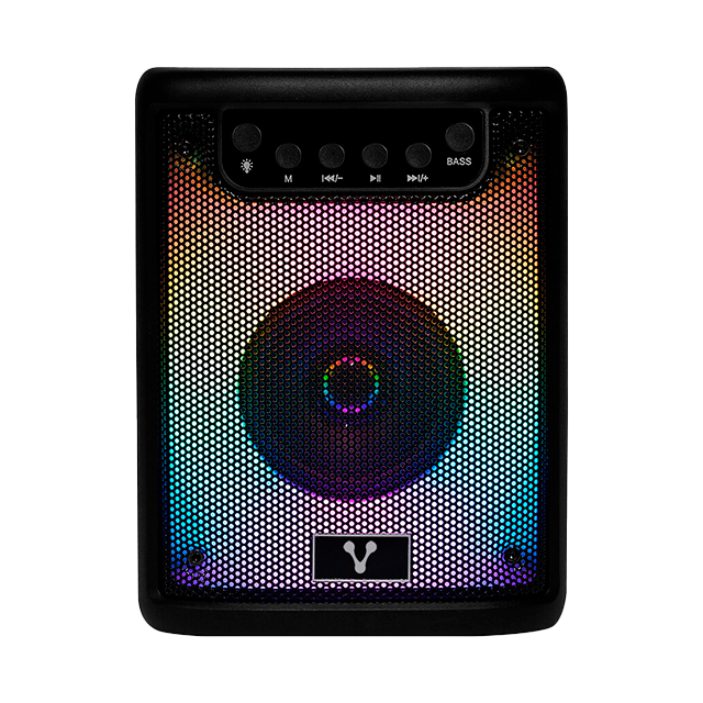 Bocina Vorago KSP-180, 3”, RGB, TWS, Hasta 4 Horas, Bluetooth, USB, Micro SD, 3.5 mm