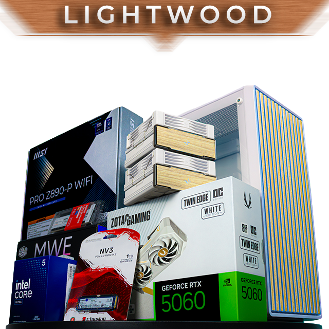 PC Gamer Lightwood | Intel Core Ultra 5 225F | RTX 5060 8GB GDDR7 | 16GB DDR5 | 1TB NVMe | Z890-P WIFI | 750W Gold
