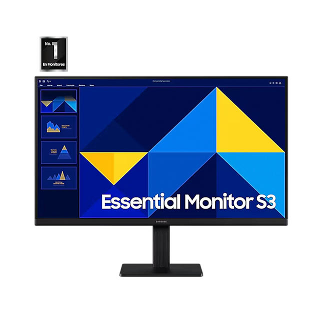 Monitor Samsung Essential S3 S30GD, 22", FHD 1920×1080, IPS, 100 Hz, HDMI, D-Sub, negro – LS22D300GALXZX