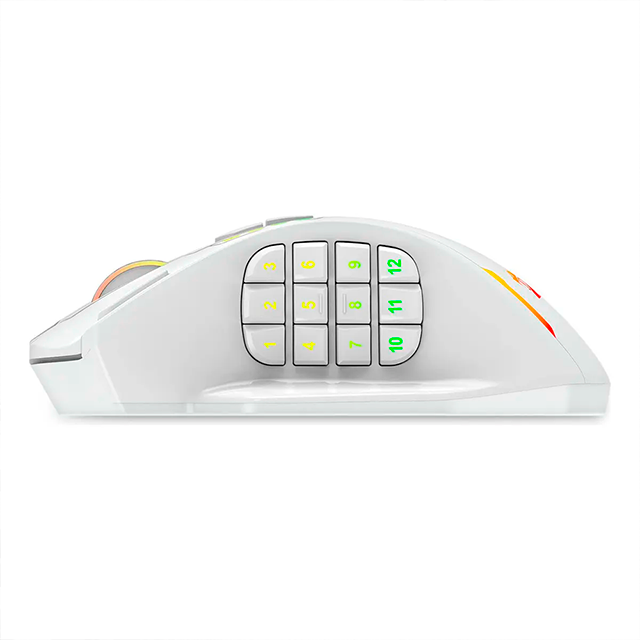 Mouse Gamer Inalámbrico Redragon Impact Elite White, 16,000 DPI, PixArt PAW3335, 1000 Hz, 16 Botones Programables, 2.4 GHz, USB-C, RGB – M913W