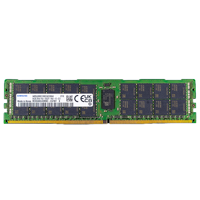 Memoria RAM Samsung 64GB DDR4 2933MHz, ECC RDIMM, CL21, 2Rx4, 1.2V – M393A8G40MB2-CVFBY