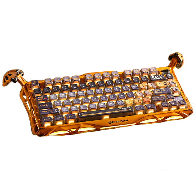 Teclado Mecánico Gamer GravaStar Mercury K1 Pro Special Edition, 75%, inalámbrico, Battle-Worn Yellow – GS K1 PRO_YLW
