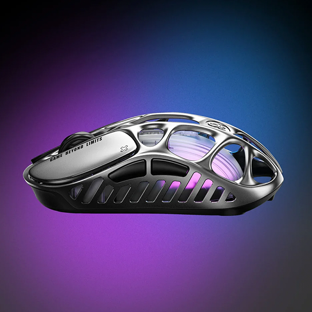 Mouse Gamer Inalámbrico GravaStar Mercury X Pro, 8K Dongle, Interstellar Silver – GS X PRO_GRY