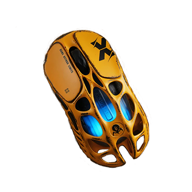 Mouse Gamer Inalámbrico GravaStar Mercury X Pro Special Edition, 8K Dongle, Battle-Worn Yellow – GS X PRO_YLW