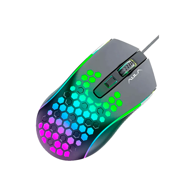 Mouse gamer Aula S11 alámbrico, DPI ajustable 500–3600, RGB, negro – 8500-0101