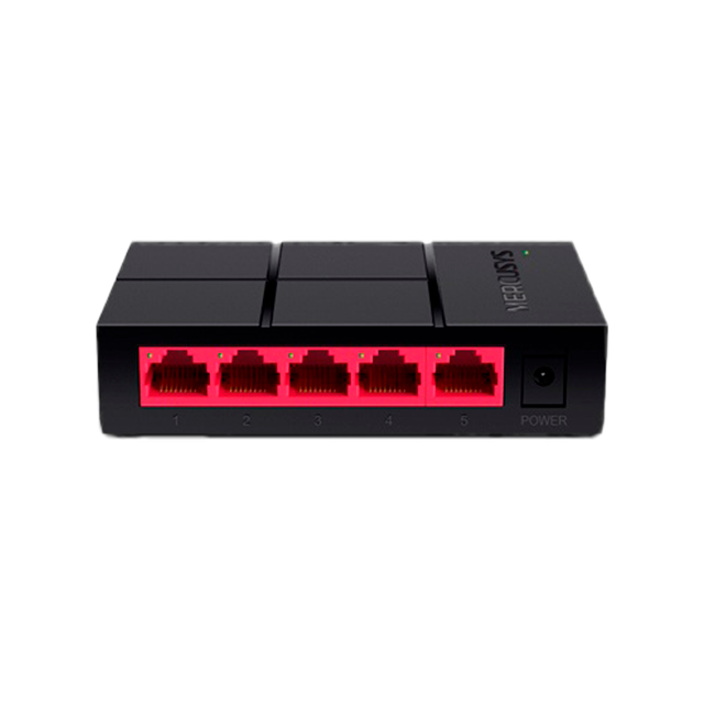 Switch de Escritorio MERCUSYS MS105G, 5 Puertos Gigabit, 10/100/1000 Mbps, No Administrable, Plug and Play – MS105G
