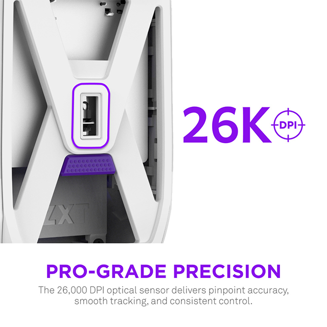 Mouse Inalámbrico NZXT Lift Elite Wireless, Sensor Óptico de Alta Precisión, Diseño Ultraligero, Blanco – MS-101NW-02