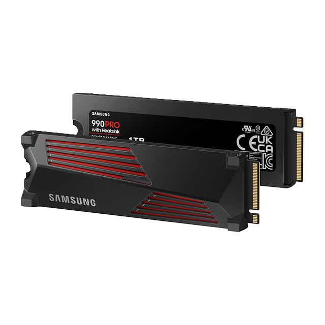 Unidad de Estado Solido SSD Samsung 990 PRO con Disipador, 1TB, PCIe 4.0, NVMe M.2 – MZ-V9P1T0CW 
