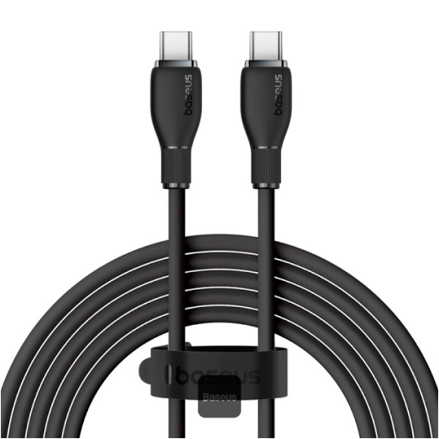 Cable de Carga Baseus USB-C a USB-C, 100W, 5A, 2 m, Negro – P10355702111-B2