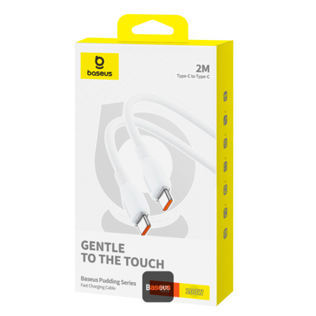 Cable de Carga Baseus USB-C a USB-C, 100W, 5A, 2 m, Blanco – P10355702221-B2