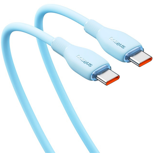 Cable de Carga Baseus USB-C a USB-C, 100W, 5A, 1.2 m, Azul – P10355702311-B1
