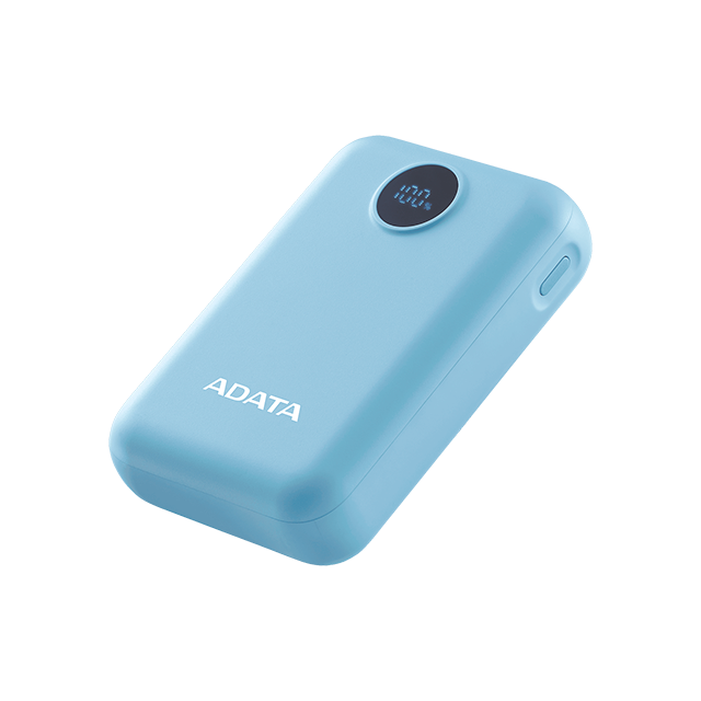 Power Bank ADATA C100, 10,000 mAh, Carga Dual, Indicador LED, Azul – PC10022-12LB